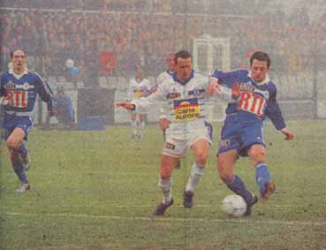ATAC Troyes - AJ Auxerre fanion coupe de France 1997 vintage